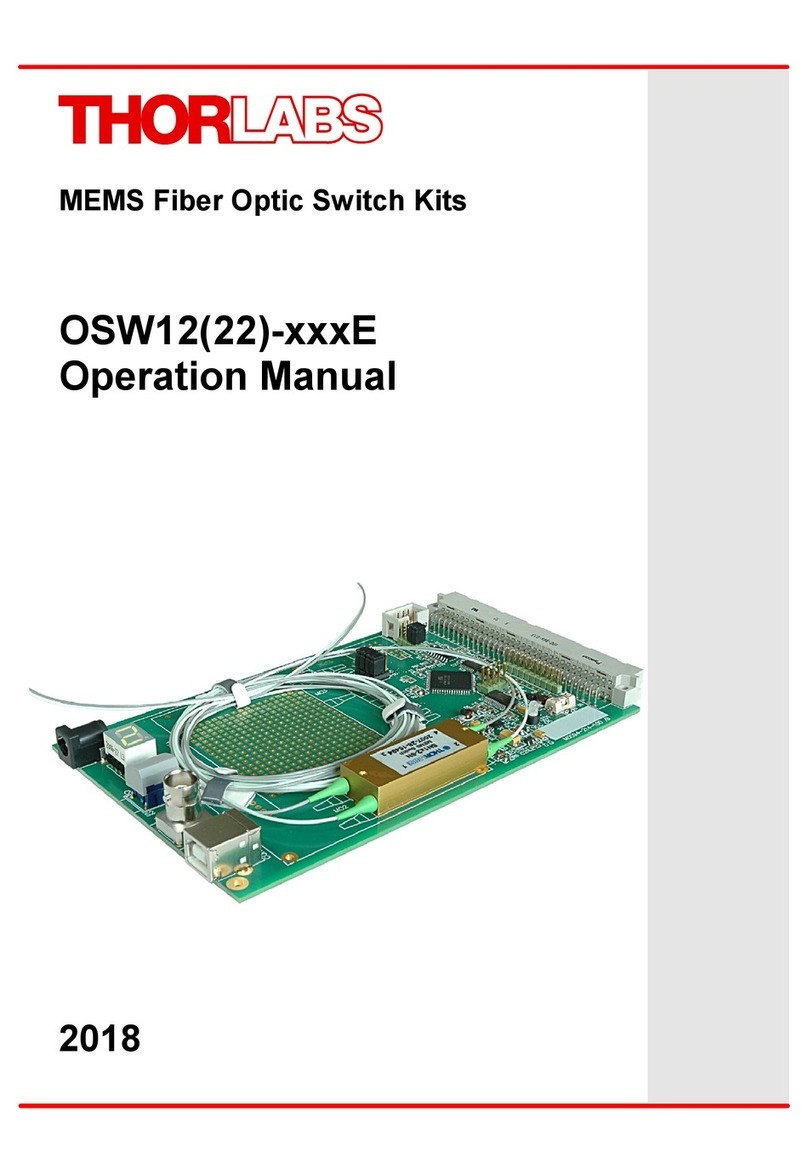 THORLABS OSW12 E Series User manual