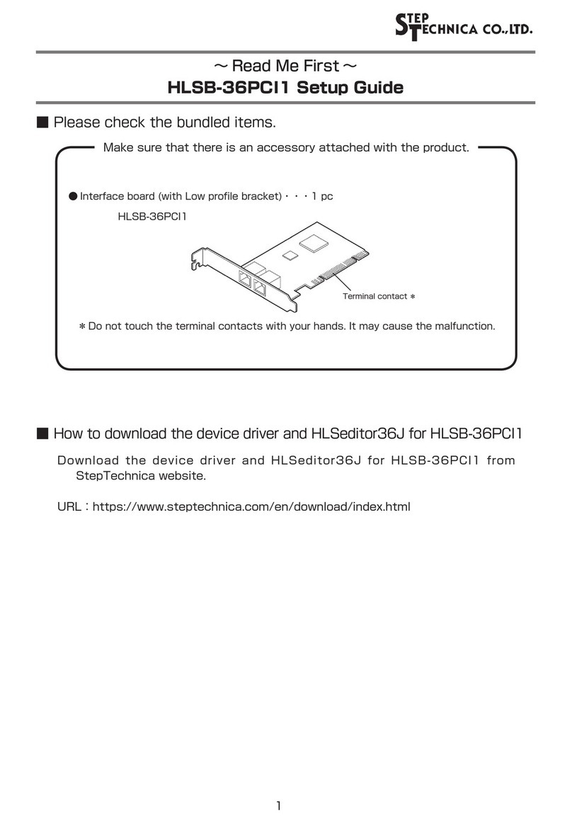 Step Technica HLSB-36PCI1 Setup guide