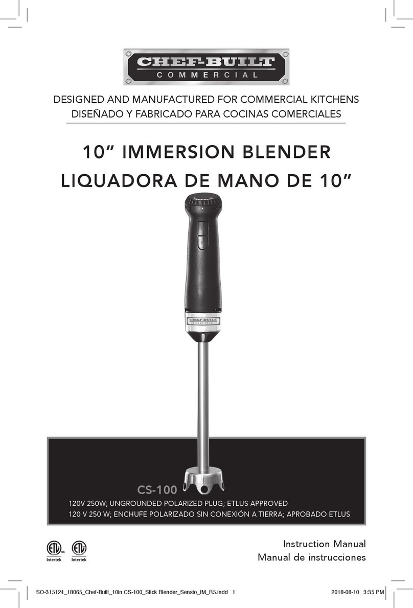 CHEF-BUILT CS-100 instruction manual