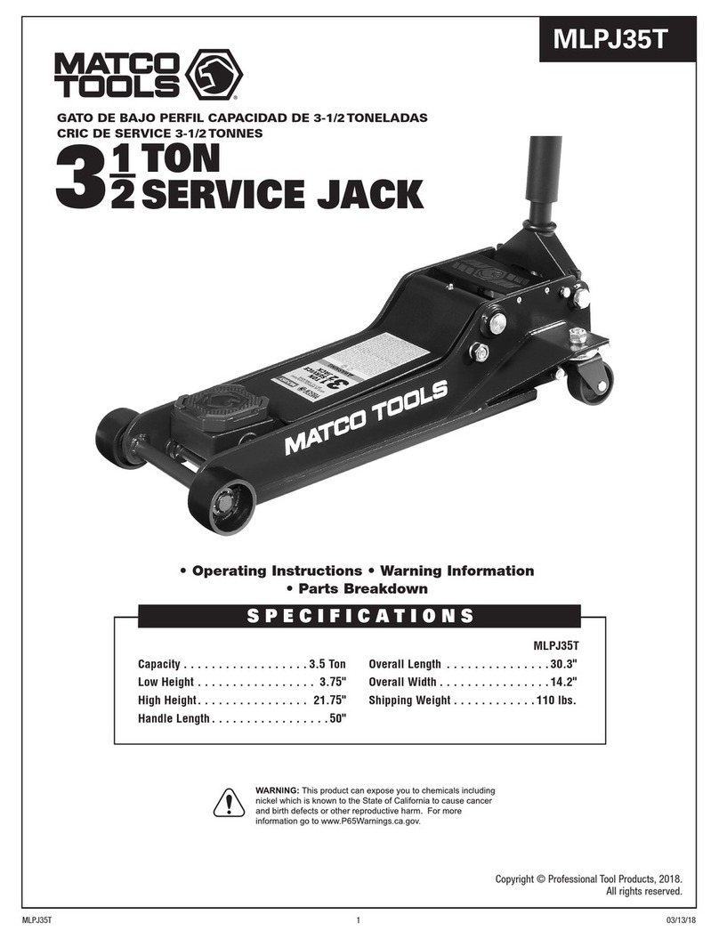 Matco Tools MLPJ35T operating instructions