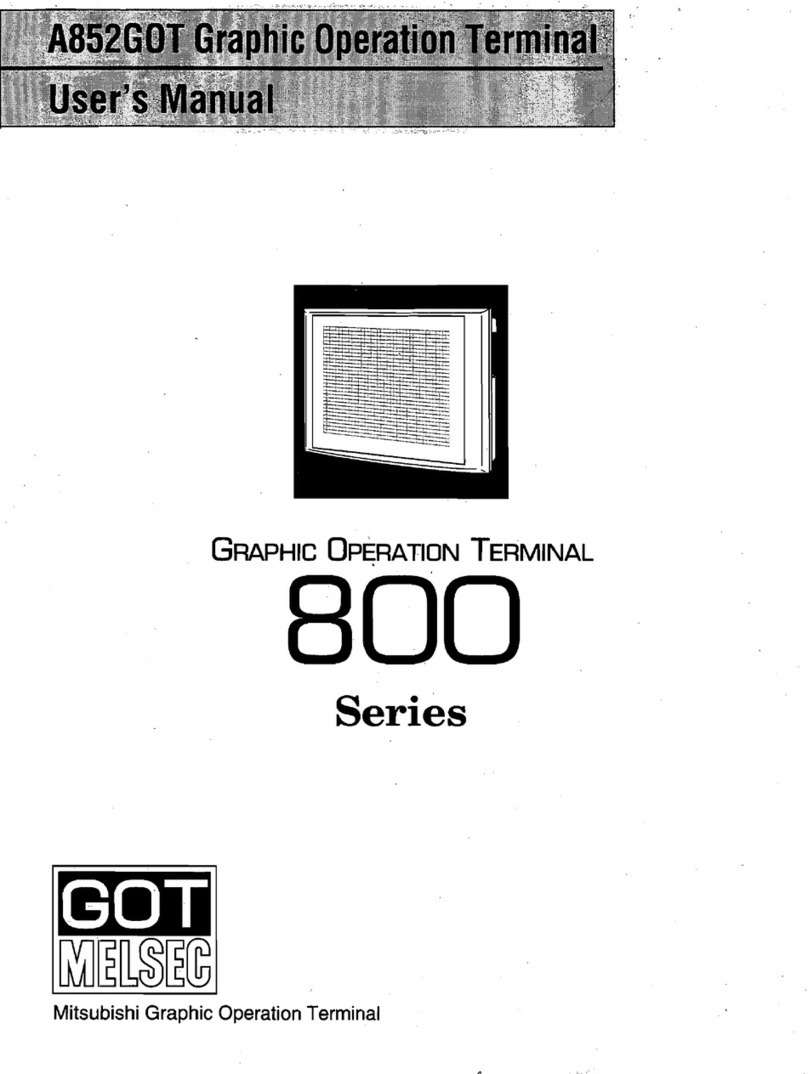 Mitsubishi GOT MELSEC 800 Series User manual Mitsubishi GOT MELSEC 800 Series User manual