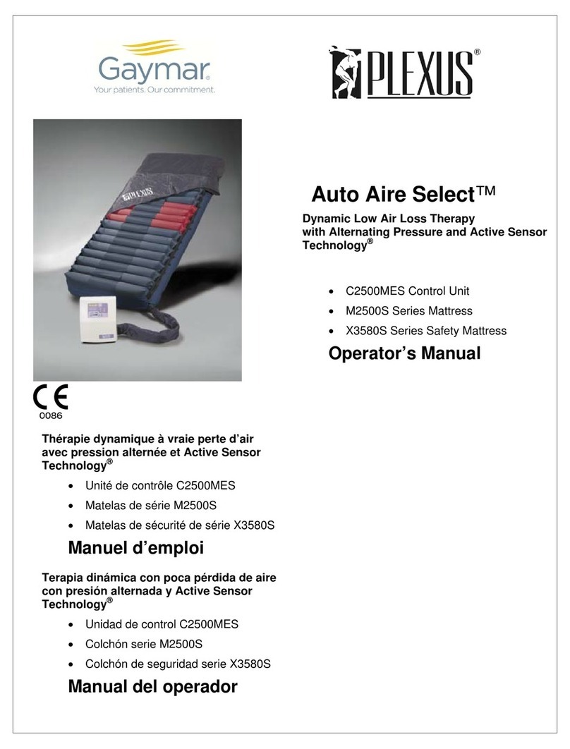 Gaymar Plexus Auto Aire Select M2500S Series Operator's manual