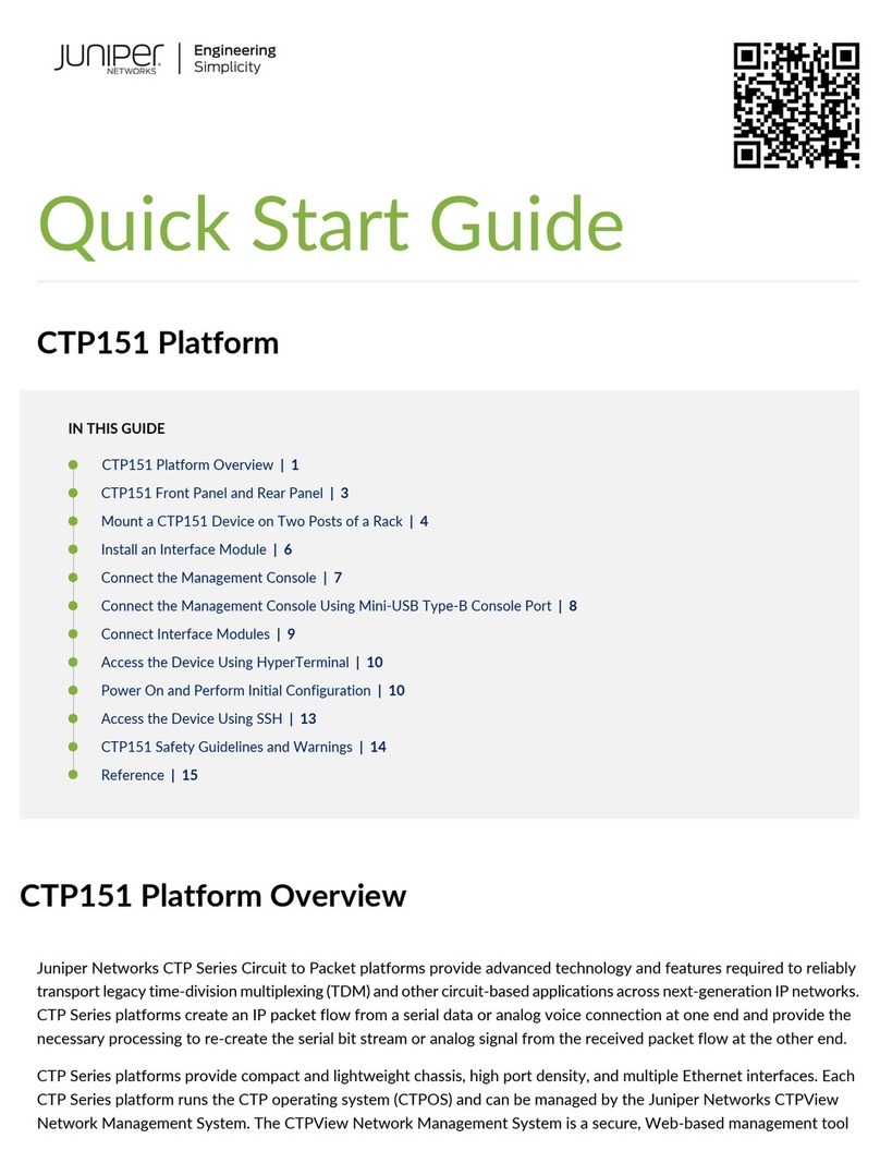 Juniper CTP151 Platform User manual
