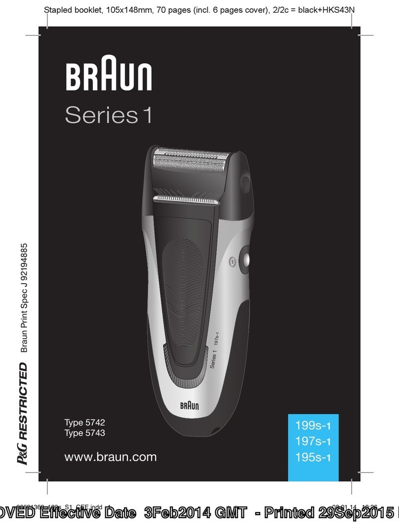Braun Series 1 User manual Braun Series 1 User manual
