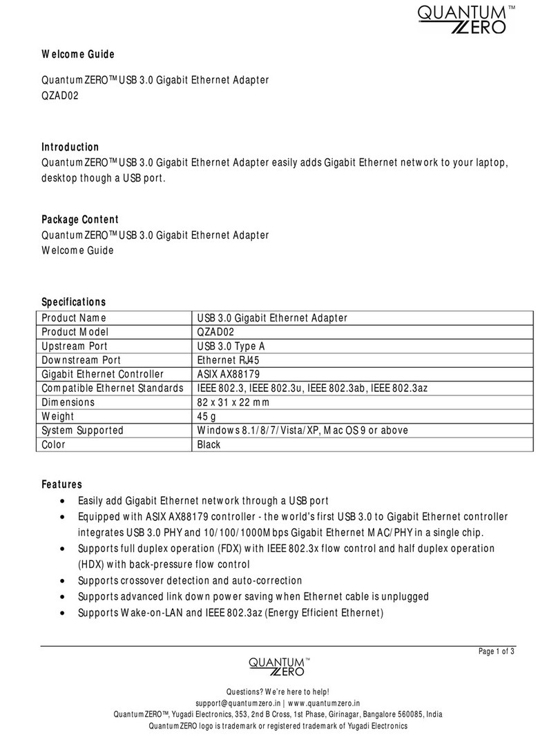 QuantumZERO QZAD02 Welcome guide QuantumZERO QZAD02 Welcome guide