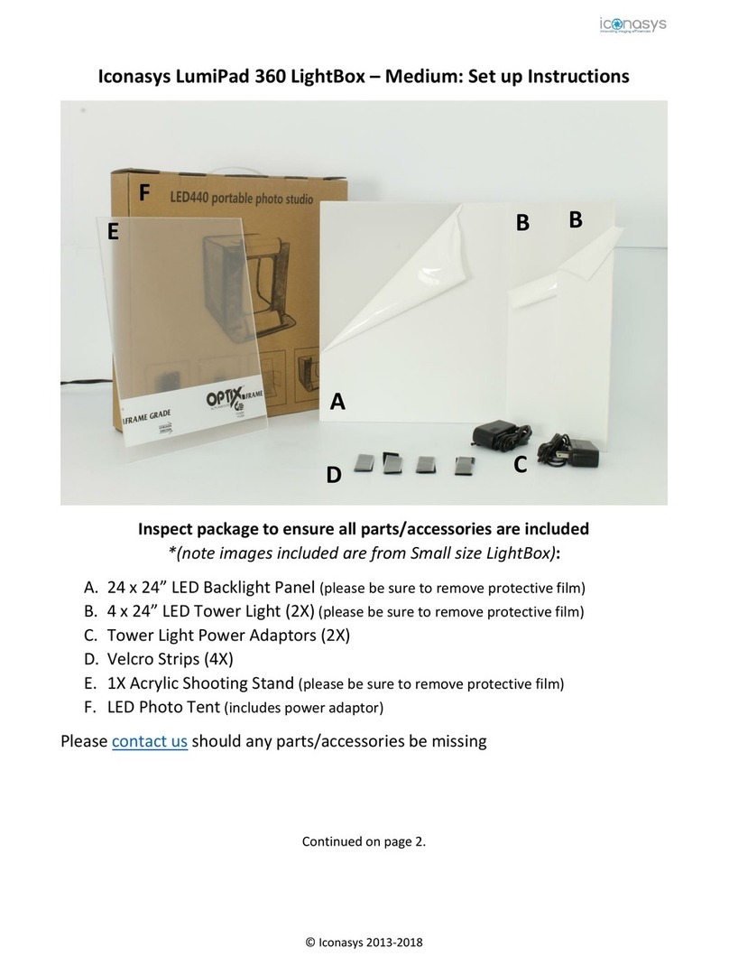 Iconasys LumiPad 360 LightBox Medium Setup instructions