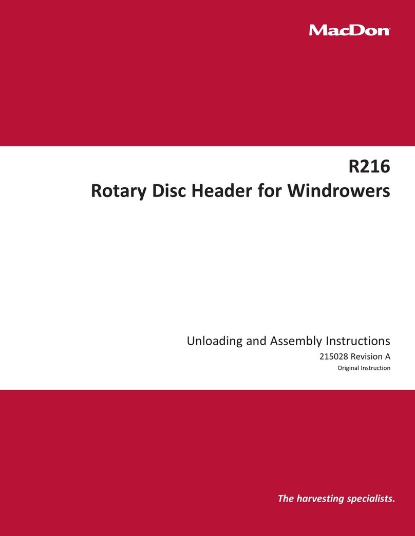 MacDon R216 Unloading and assembly instructions