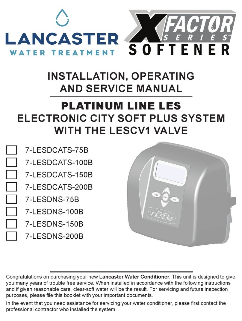 Lancaster PLATINUM LINE LES X Factor Series Installation, operating and service manual