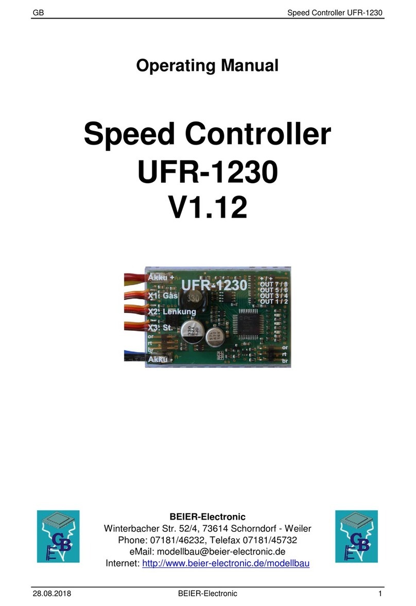 BEIER-Electronic UFR-1230 operating manual