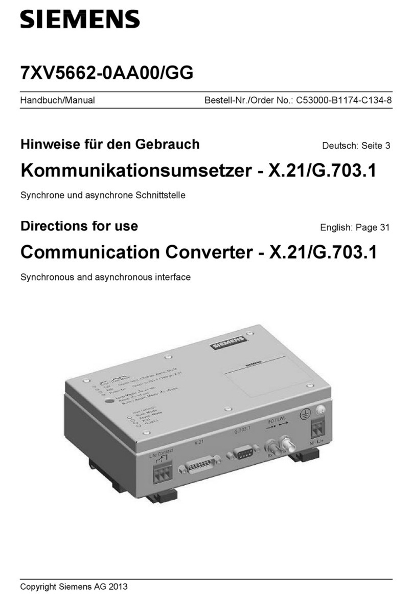 Siemens 7XV5662-0AA00/GG Directions for use
