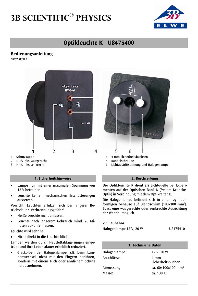 3B SCIENTIFIC PHYSICS U8475400 instruction sheet
