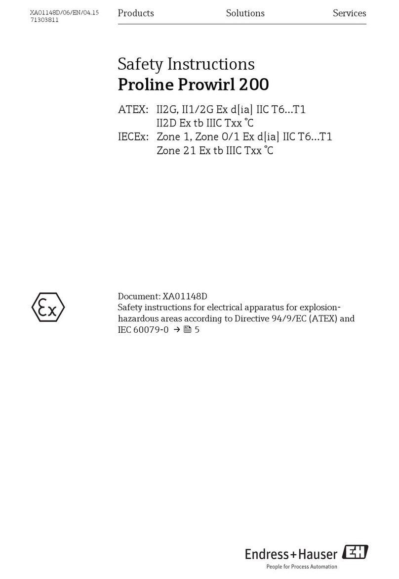Endress+Hauser Proline Prowirl 200 Installation instructions