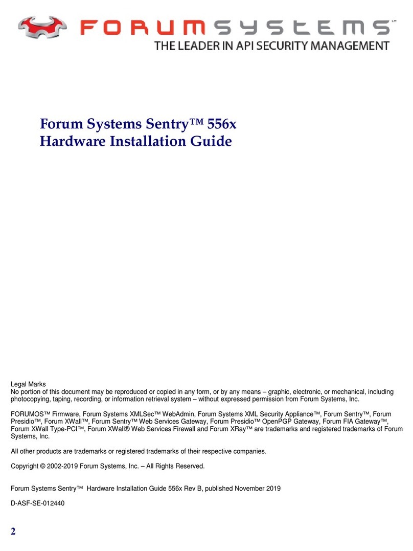 Forum Systems Sentry 556 Series Hardware installation guide