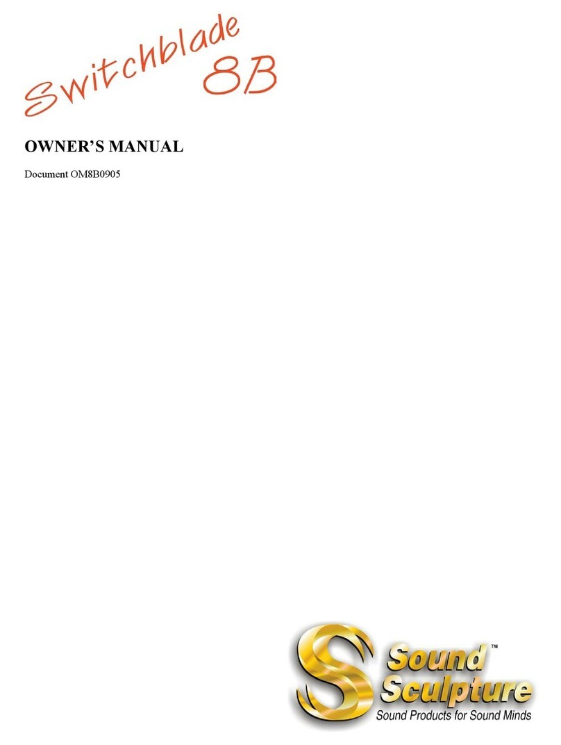 Sound Sculpture Switchblade 8B owner's manual