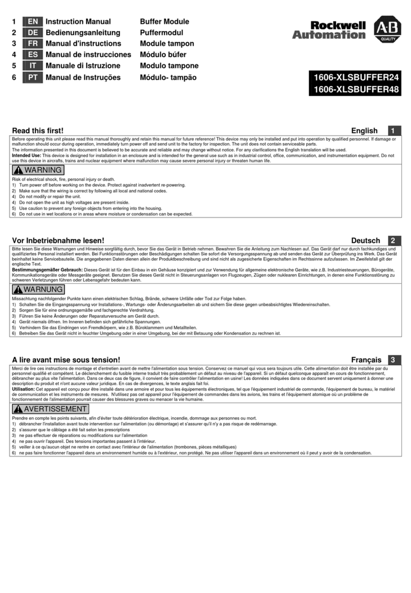 Rockwell Automation Allen-Bradley 1606-XLSBUFFER24 User manual