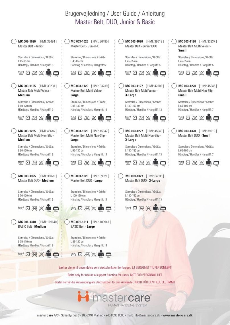 Mastercare Master Belt Junior User manual