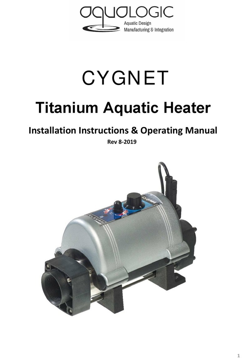 Aqua Logic CYGNET Installation instructions & operating manual