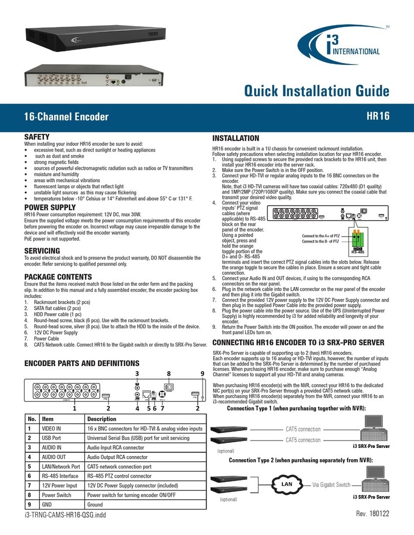 i3 International HR16 User manual