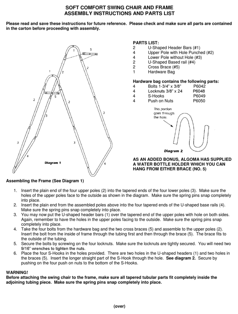 Algoma Net Soft Comfort Assembly instructions and parts list