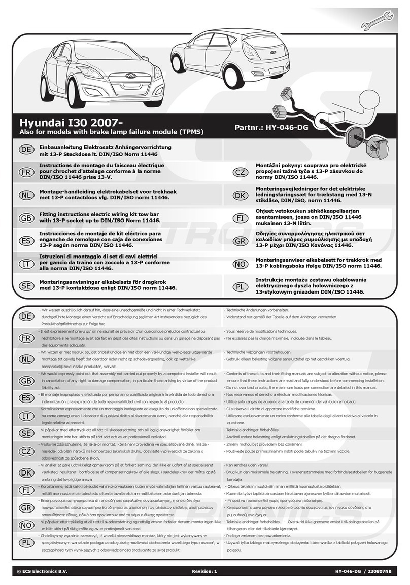 ECS Electronics HY-046-DG Fitting instructions electric wiring ECS Electronics HY-046-DG Fitting instructions electric wiring