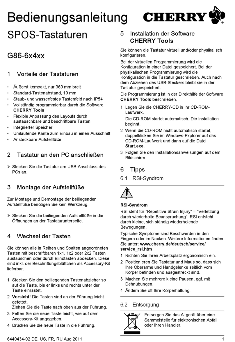 Cherry G86-6 Series User manual