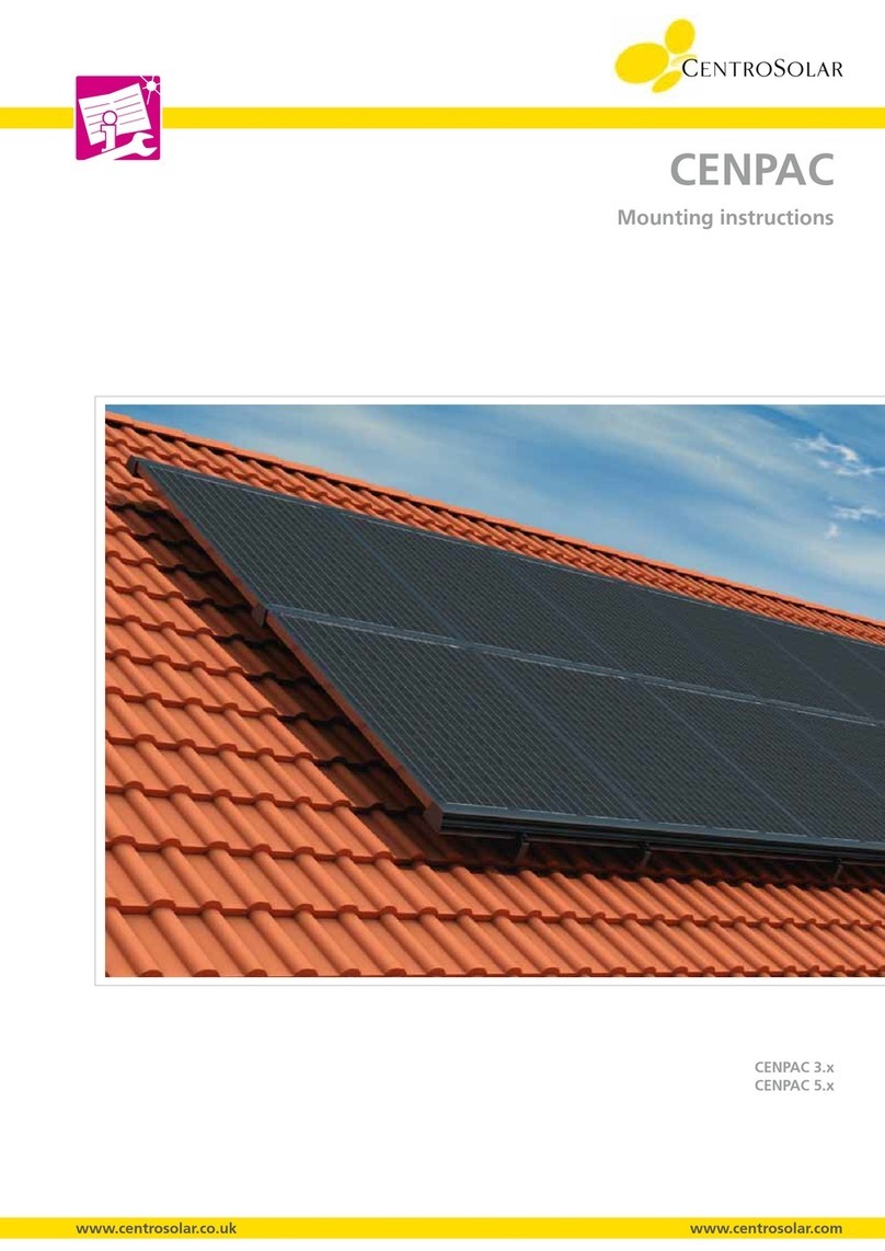 Centrosolar CENPAC Series Mounting instructions