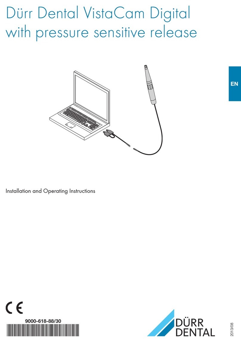 Durr Dental VistaCam Digital Installation and operating instructions Durr Dental VistaCam Digital Installation and operating instructions