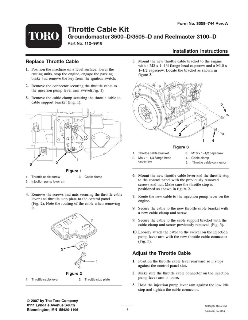 Toro 112-9918 installation instructions