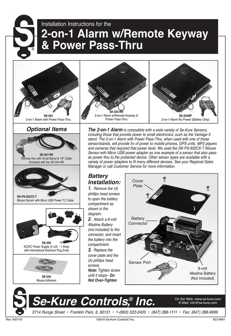Se-Kure Controls SK-554 installation instructions