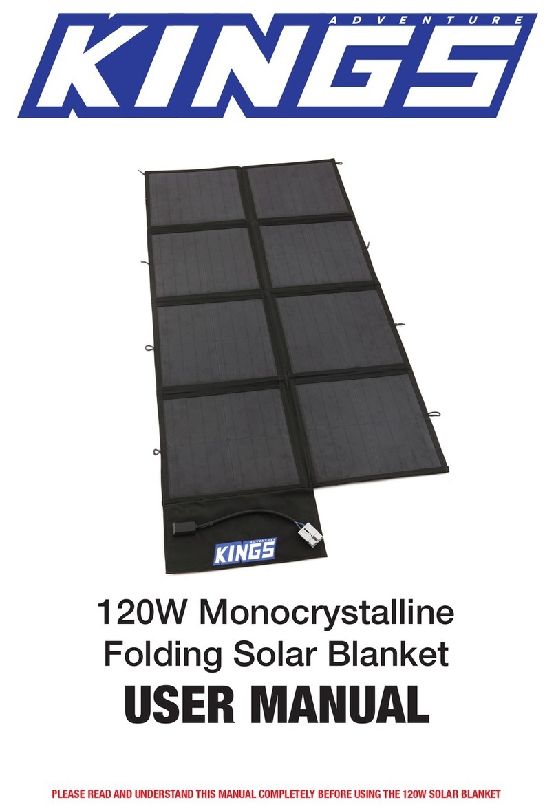 Adventure Kings 120W Folding Solar Blanket User manual