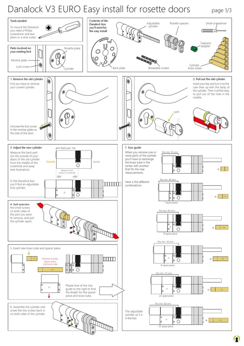 danalock V3 EURO Product information sheet