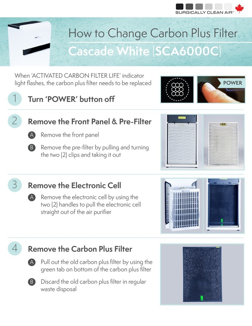 Surgically Clean Air Cascade White User manual
