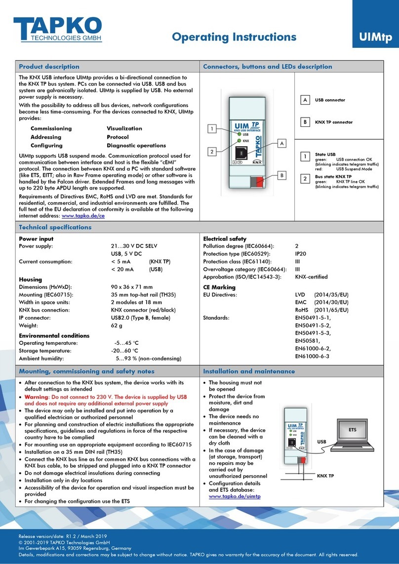 TAPKO UIMtp operating instructions