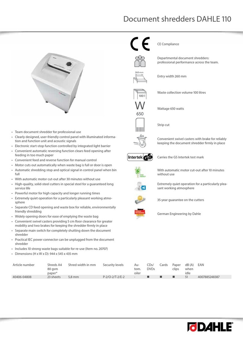 Dahle 110 quick start guide