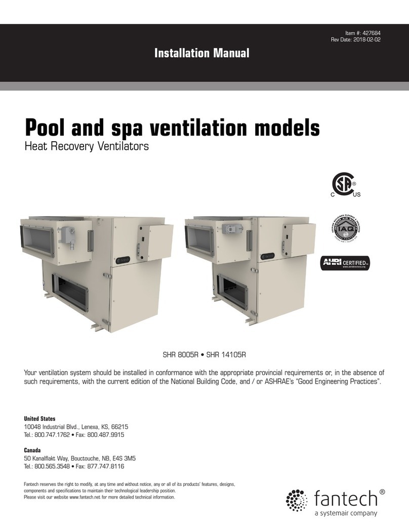 System air Fantech SHR 8005R User manual