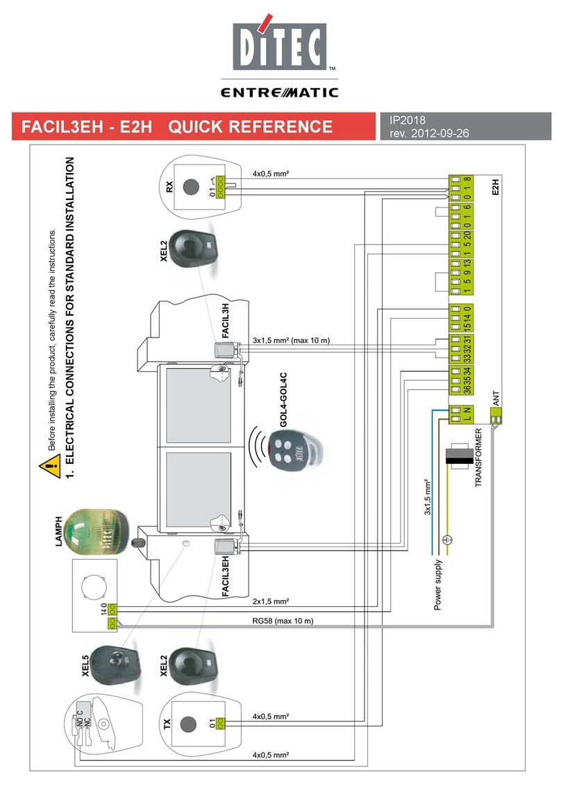 DITEC FACIL3EH E2H User manual