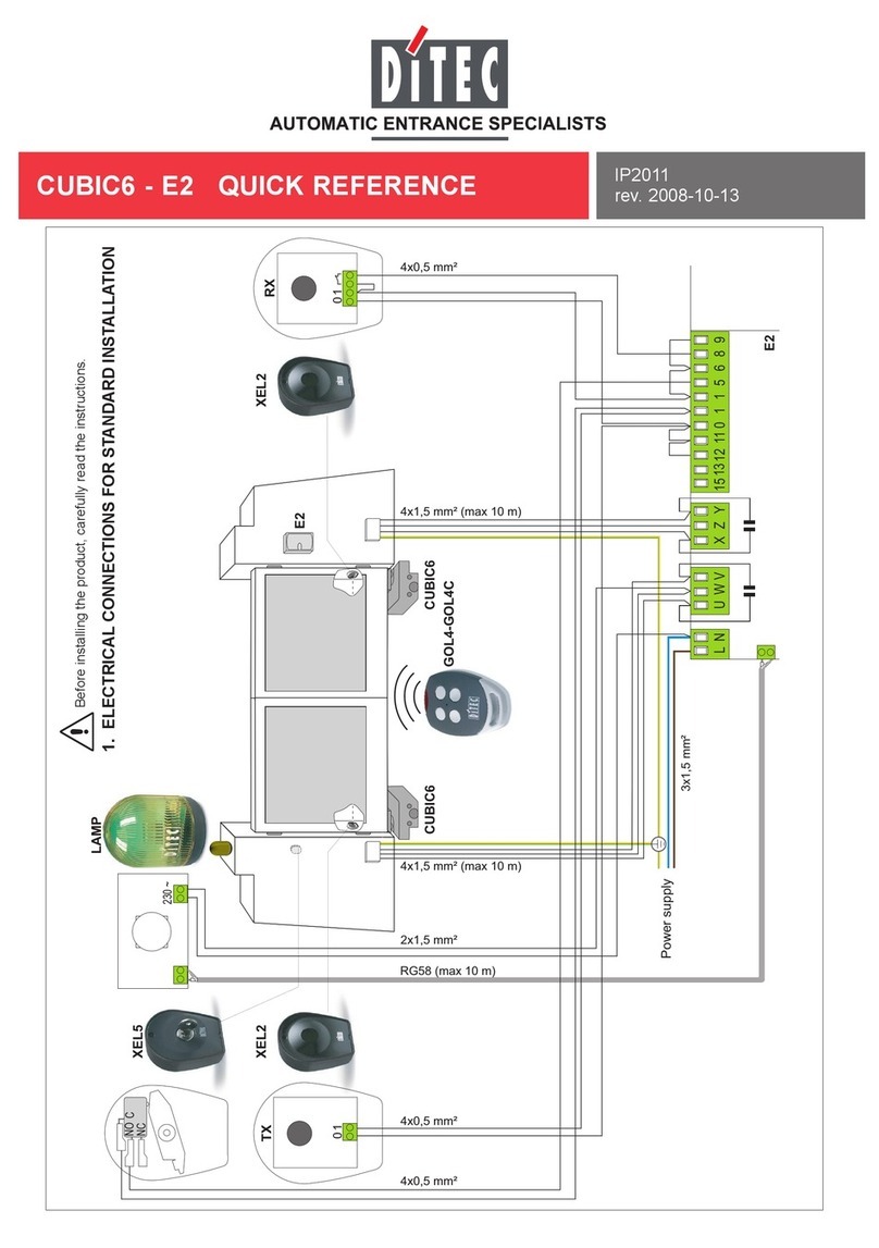 DITEC CUBIC6 E2 User manual