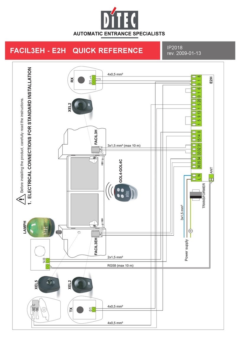 DITEC FACIL3EH E2H User manual