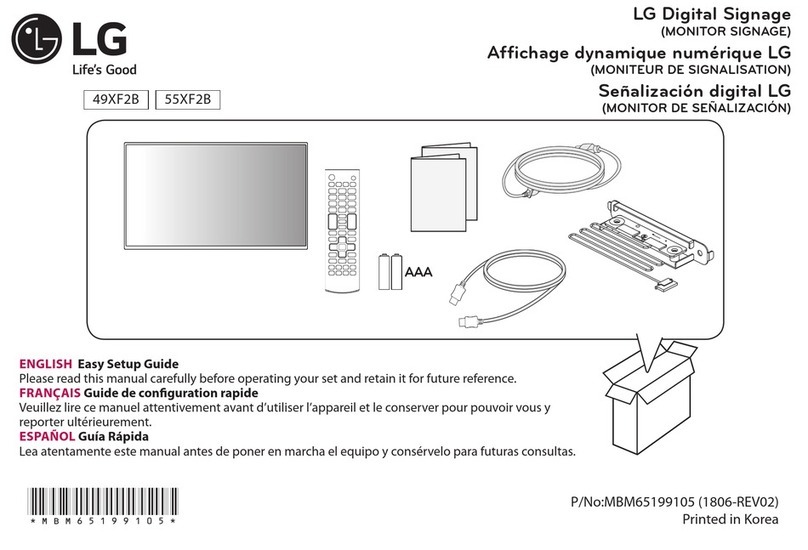 LG 49XF2B Quick start guide