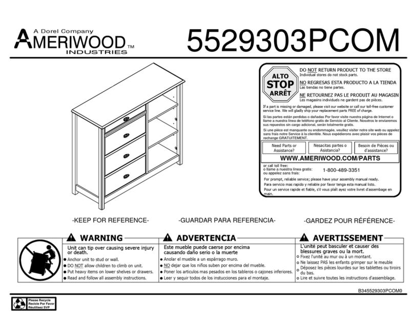 Dorel Ameriwood 5529303PCOM User manual Dorel Ameriwood 5529303PCOM User manual