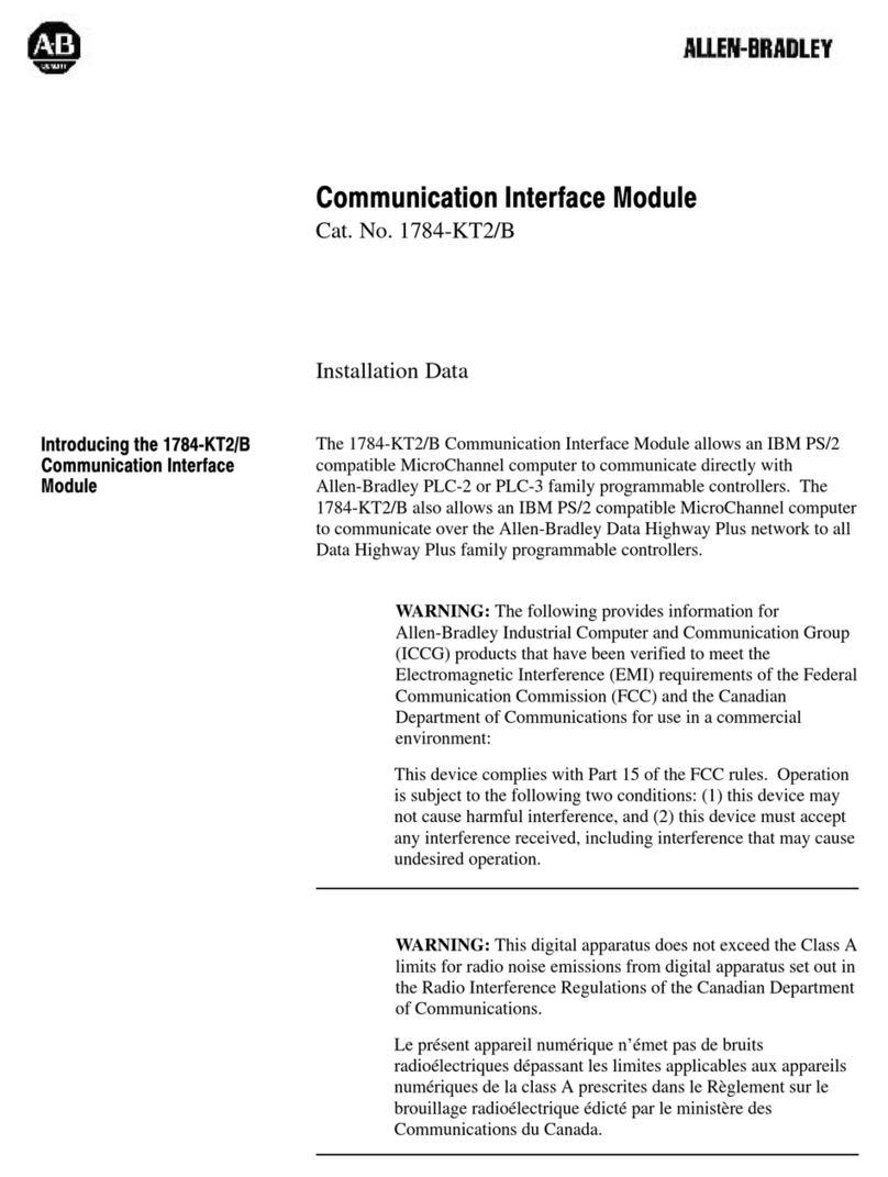 Rockwell Automation Allen-Bradley 1784-KT2/B Installation and user guide