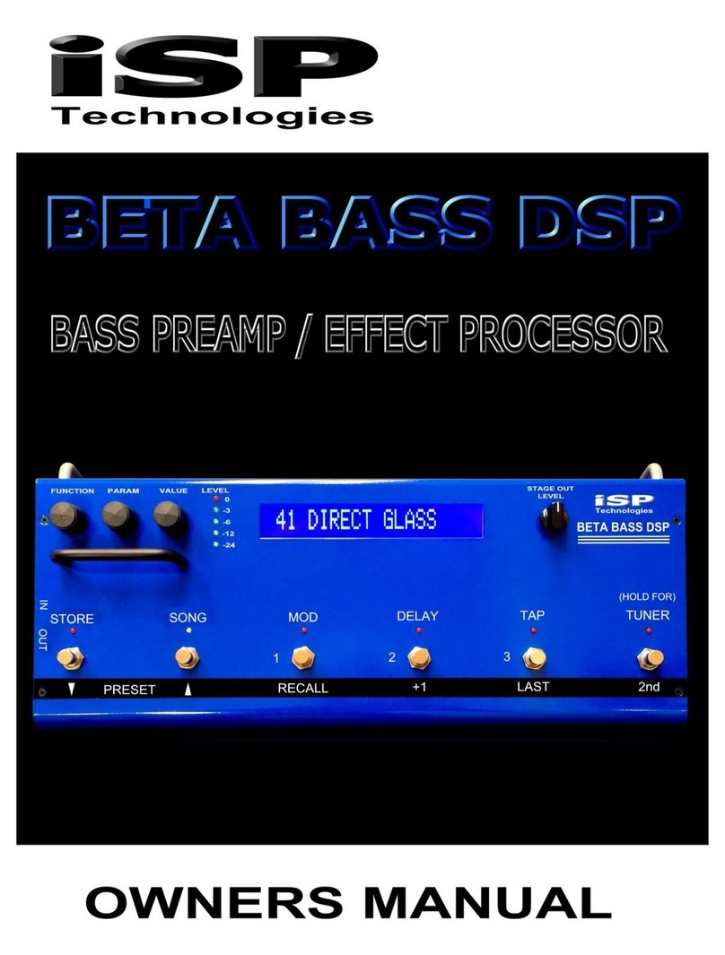 iSP Technologies BETA BASS DSP owner's manual