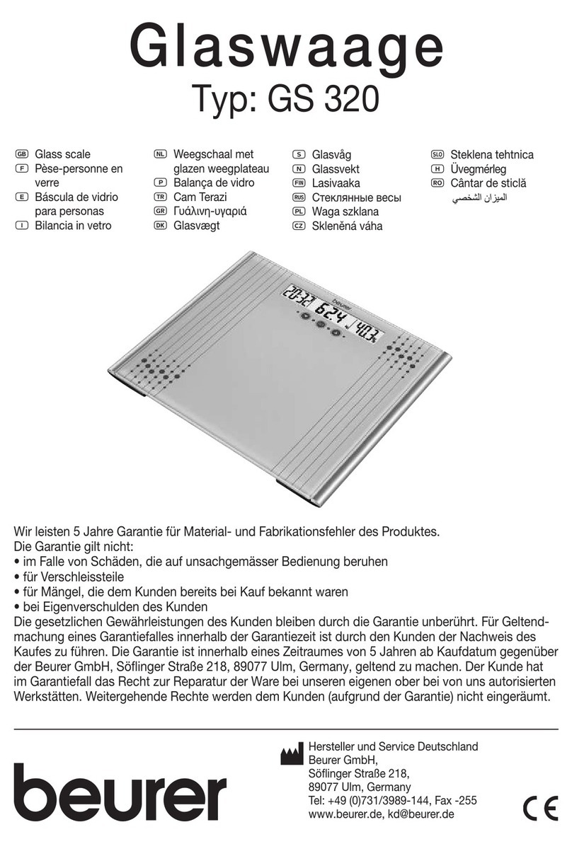 Beurer GS 320 user manual