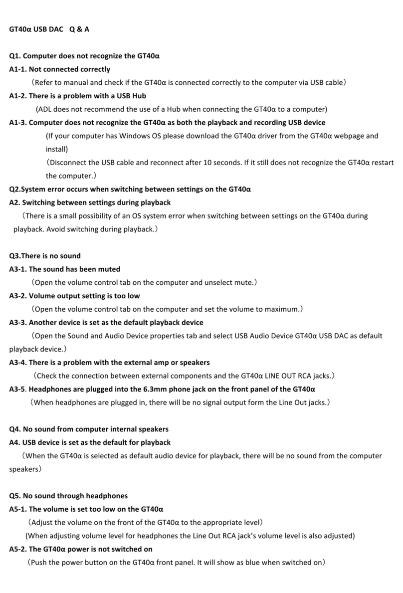 ADL GT40a User manual