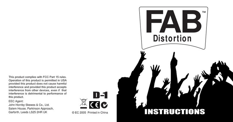 Danelectro FAB Distortion D-1 instructions