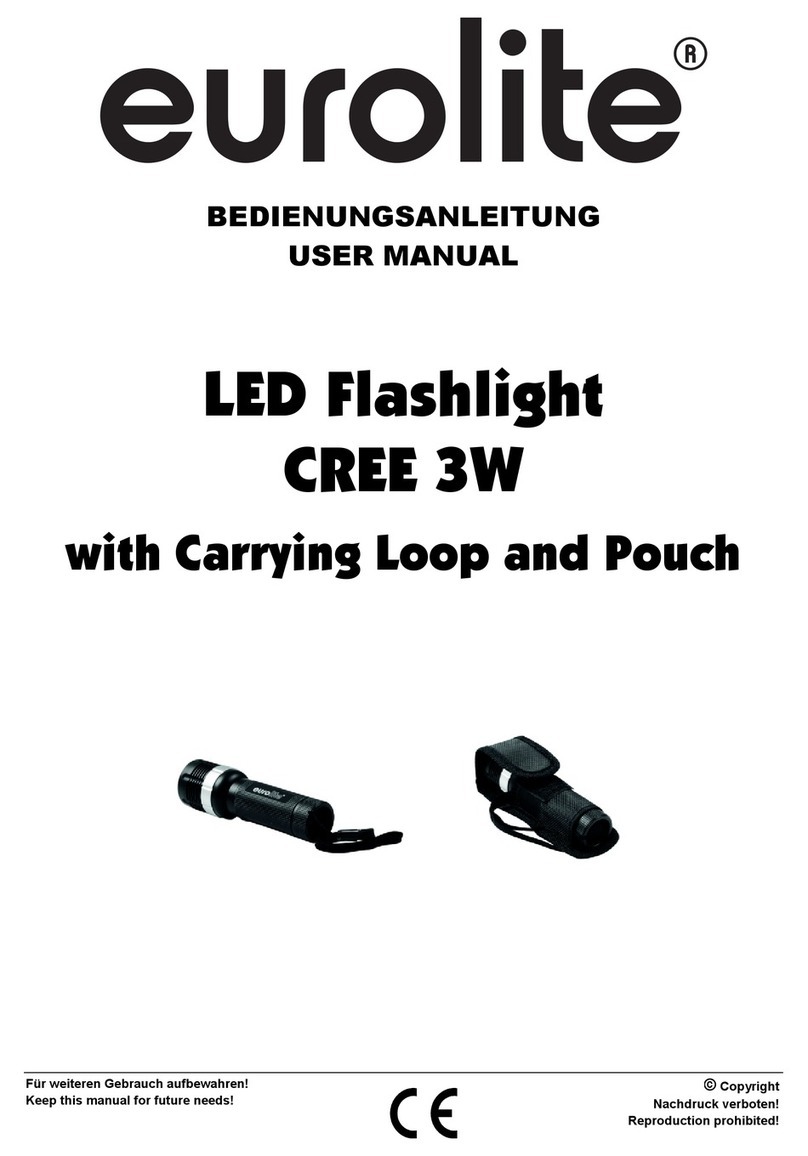 EuroLite LED Flashlight CREE 3W User manual