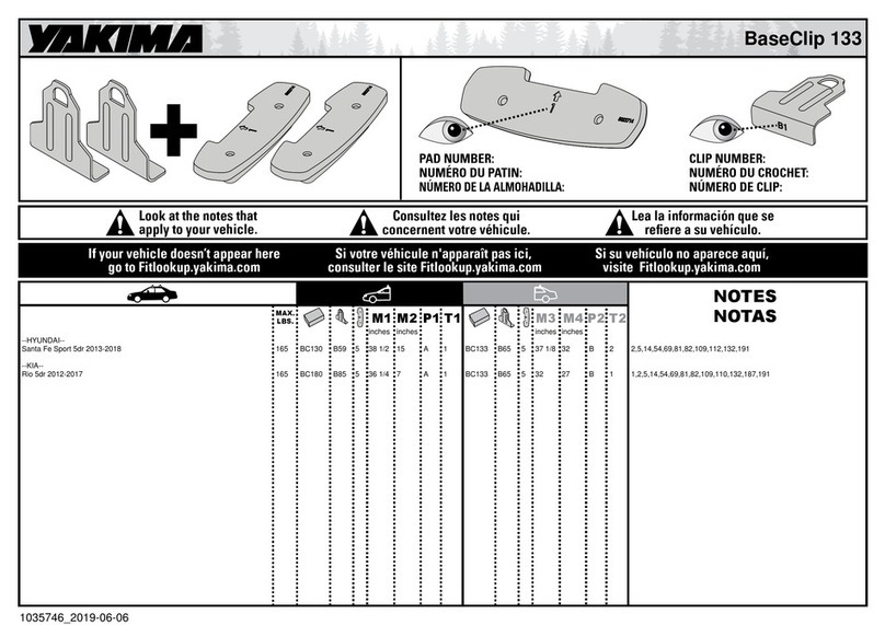 Yakima BaseClip 133 User manual