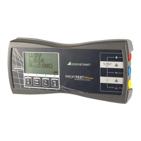 Gossen MetraWatt PROFITEST PVSUN User manual