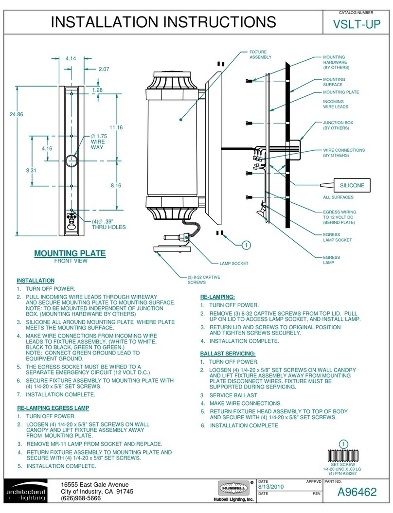 Hubbell VSLT-UP installation instructions
