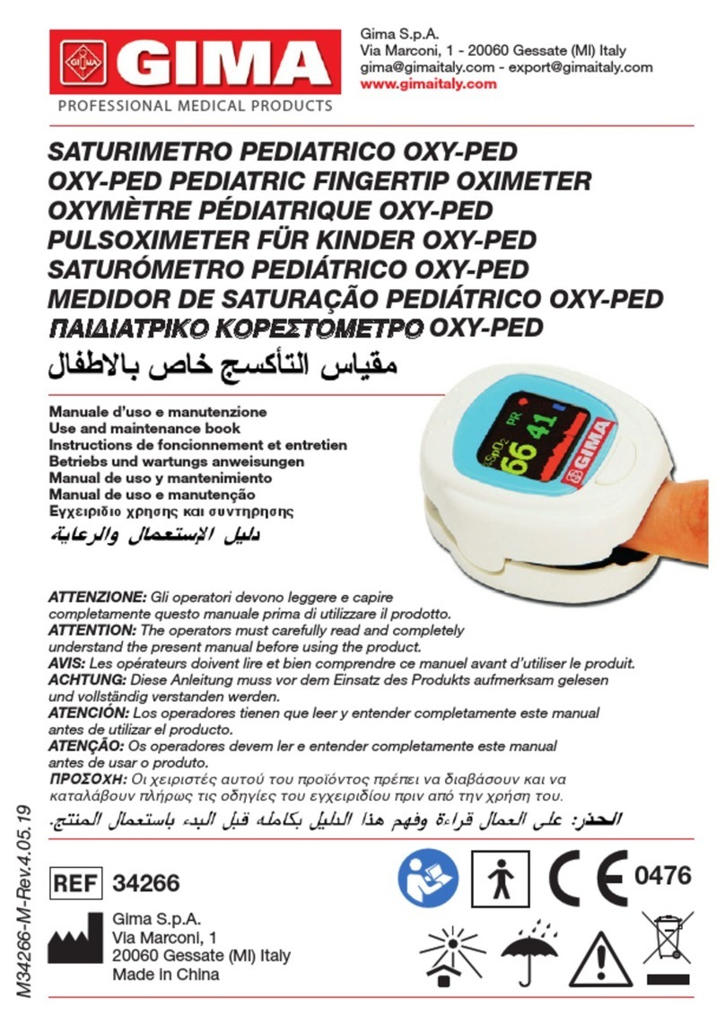 Gima OXY-PED Parts list manual Gima OXY-PED Parts list manual